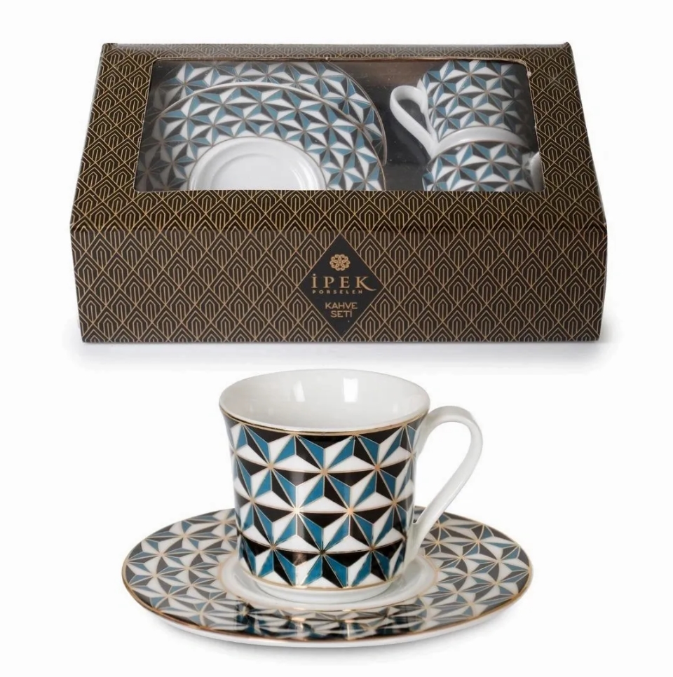 Ipek Porcelain Coffee Set for 2 Ipek Porselen 2�li Kahve takimi PGI